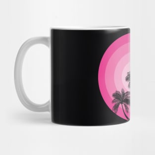 Pink and Black palms. Mug